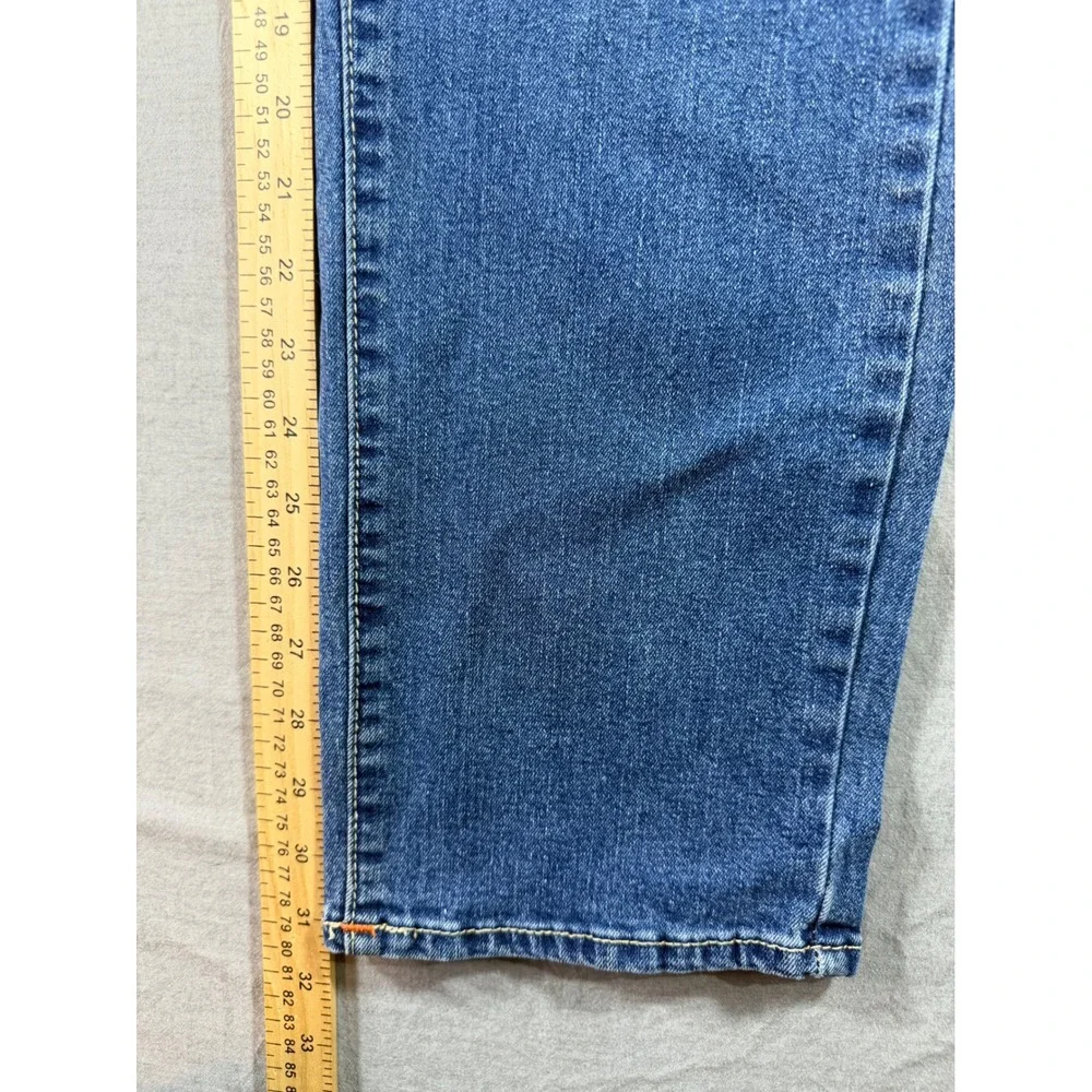 True Religion Geno Relaxed Slim Jeans Mens 37x31 Blue Excellent Horseshoe Stitch